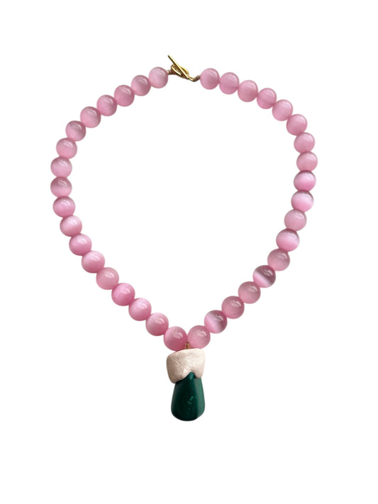 Malachit ásvány nyaklánc